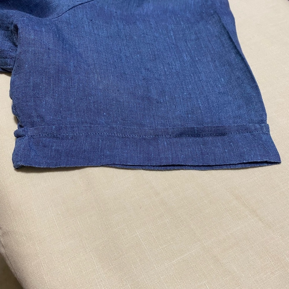 Perry Ellis XLT Mens Blue 100% Linen Short Sleeve Shirt. - Picture 3 of 11